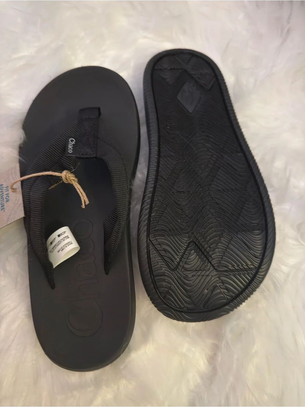 Chaco Kids Black Webbing Flip Sandals